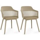 Kit 2 Cadeiras De Jantar Estofada Marcela Montreal Nude
