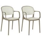 Kit 2 Cadeiras de Jantar Roma Prática com Braços para Sala e Cozinha - Branco/Cinza Escuro Kit 2 Cadeiras de Jantar Roma Prática com Braços para Sala e Cozinha - Branco/Cinza Escuro