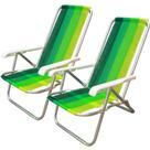 Kit 2 Cadeiras de praia dobrável em 4 posições - CAD0641