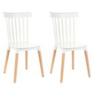 Kit 2 Cadeiras de Sala de Jantar Windsor Branco