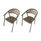 Kit 2 Cadeiras Decorativa Joana em Corda Náutica e Base em Alumínio Cinza/rami Kit 2 Cadeiras Decorativa Joana em Corda Náutica e Base em Alumínio Cinza/rami