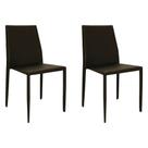 Kit 2 Cadeiras Decorativas Sala e Cozinha Karma PVC Marrom G56 - Gran Belo