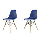 Kit 2 Cadeiras Eames PP Dsw-m Azul/Bic Kit 2 Cadeiras Eames PP Dsw-m Azul/Bic
