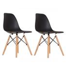 Kit 2 Cadeiras Eames PP Dsw-m Preto Kit 2 Cadeiras Eames PP Dsw-m Preto