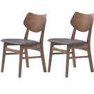 Kit 2 Cadeiras Edna Rivatti Revestida em PVC Café Estrutura em Madeira Natural Kit 2 Cadeiras Edna Rivatti Revestida em PVC Café Estrutura em Madeira Natural