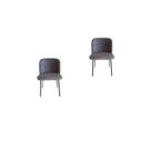 Kit 2 Cadeiras Elara Para Sala Mesa de Jantar Moderna com Base de Ferro Tecido Bouclé Premium Grafite Topii Moda Casa