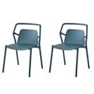 Kit 2 Cadeiras Empilhável Enjoy Rivatti 53 cm (Largura) Polipropileno (PP) Azul Aura com Proteção UV