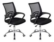 Kit 2 Cadeiras Ergonômica Escritório Giratória Computador