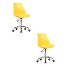 Kit 2 Cadeiras Escritório Secretaria Decorativa Eames Chicago