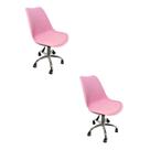 Kit 2 Cadeiras Escritório Secretaria Decorativa Eames Chicago