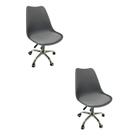 Kit 2 Cadeiras Escritório Secretaria Decorativa Eames Chicago