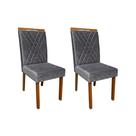 Kit 2 Cadeiras Estofadas Confortse Sala Jantar Madeira Maciça Design Moderno Promoção