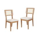 Kit 2 Cadeiras Estofadas Encosto Telado Estrutura 100% MDF Bolonha