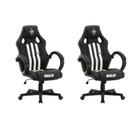 Kit 2 Cadeiras Gamer Atlético Mineiro Cam 3316 Espresso Móveis