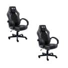 Kit 2 Cadeiras Gamer Giratória Regulavel Quest