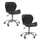Kit 2 Cadeiras Giratórias Office Eiffel Slim Ajustável Kit 2 Cadeiras Giratórias Office Eiffel Slim Ajustável