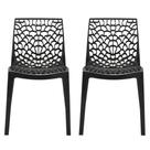 kit 2 Cadeiras Gruvyer Design Preto Sala Cozinha Jantar