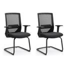 Kit 2 Cadeiras Interlocutor Office Chicago Fixa