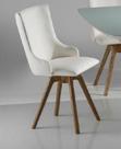 Kit 2 Cadeiras Isis com Base Fixa e Base Giratória Champagne e Tecido Linho Cru - Datelli Design