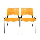 Kit 2 Cadeiras Iso Turim plastica Igreja Recepção Escola Laranja com conector Kit 2 Cadeiras Iso Turim plastica Igreja Recepção Escola Laranja com conector