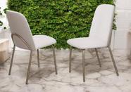 Kit 2 cadeiras jantar dubai estofada linho off white