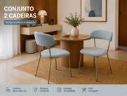 Kit 2 cadeiras jantar moderna design lançamento