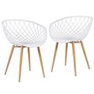 Kit 2 Cadeiras Laráz Clarice Nest de Jantar - Branco