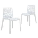 Kit 2 Cadeiras Laráz Gruvyer Design Anatômico Branco