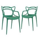 Kit 2 Cadeiras Laráz Master Allegra de Jantar - Verde escuro