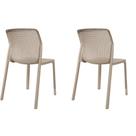 Kit 2 Cadeiras Laryssa Polipropileno Mesa Jantar Cozinha Varanda Jardim Piscina Escritório