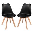 Kit 2 Cadeiras Leda Preta - Charles Eames