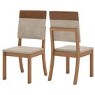 Kit 2 Cadeiras Milla Plus Corano Caramelo Suede Creme Henn Corano Caramelo Suede Creme