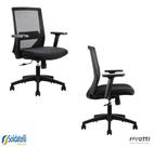 Kit 2 Cadeiras Office Chicago com Sistema Relax e Tela Mesh Preta - Rivatti
