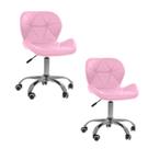 Kit 2 Cadeiras Office Eiffel Slim Ajustável Base Giratória Kit 2 Cadeiras Office Eiffel Slim Ajustável Base Giratória