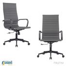 Kit 2 Cadeiras Office Giratória Manhattan Black Presidente PU Várias Cores Braços Fixos - Fratini Kit 2 Cadeiras Office Giratória Manhattan Black Presidente PU Várias Cores Braços Fixos - Fratini