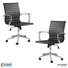Kit 2 Cadeiras Office Sevilha PU Baixa Várias Cores - Rivatti