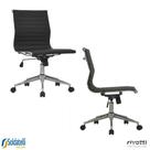 Kit 2 Cadeiras Office Sevilha PU Sem Braço Baixa Preta - Rivatti