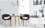 KIT 2 Cadeiras Onda Preta para Sala de Jantar Moderna e Versátil