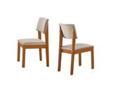 Kit 2 Cadeiras para Mesa de Jantar Estofada Turim LJ Móveis