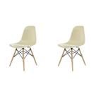 Kit 2 Cadeiras para Sala de Jantar Eames PP Dsw-m