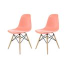 Kit 2 Cadeiras para Sala de Jantar Eames PP Dsw-m