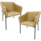 Kit 2 Cadeiras Para Sala de Jantar Estar Living Olívia L02 material sintético Fendi - Lyam Decor