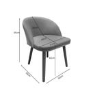Kit 2 Cadeiras Pétala Slim Decorativa Tecido Veludo Pés Palito