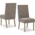 Kit 2 Cadeiras Sala De Jantar Eloa Suede Marrom Amendoa Henn