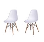 Kit 2 Cadeiras Sala Jantar Escritório Eiffel - Branca