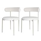 Kit 2 Cadeiras Serena Rivatti Bouclé Off White Kit 2 Cadeiras Serena Rivatti Bouclé Off White