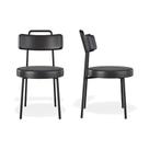 Kit 2 Cadeiras Ster material sintético Preto - Vallisa Decor Kit 2 Cadeiras Ster material sintético Preto - Vallisa Decor