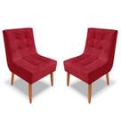 Kit 2 Cadeiras Trida Estofadas em Suede Conforto e Elegância para Sala de Jantar