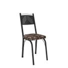 Kit 2 Cadeiras Tubulares 151 Preto Fosco Assento Mosaico Palha Kit 2 Cadeiras Tubulares 151 Preto Fosco Assento Mosaico Palha