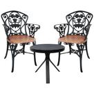 Kit 2 Cadeiras Viena Malbec Para Recepção Jardim Varanda Sacada Hotel + Mesinha Preto Kit 2 Cadeiras Viena Malbec Para Recepção Jardim Varanda Sacada Hotel + Mesinha Preto